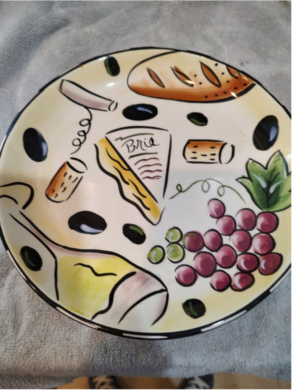 Clay Art Buon Vino Snack/Salad Plate